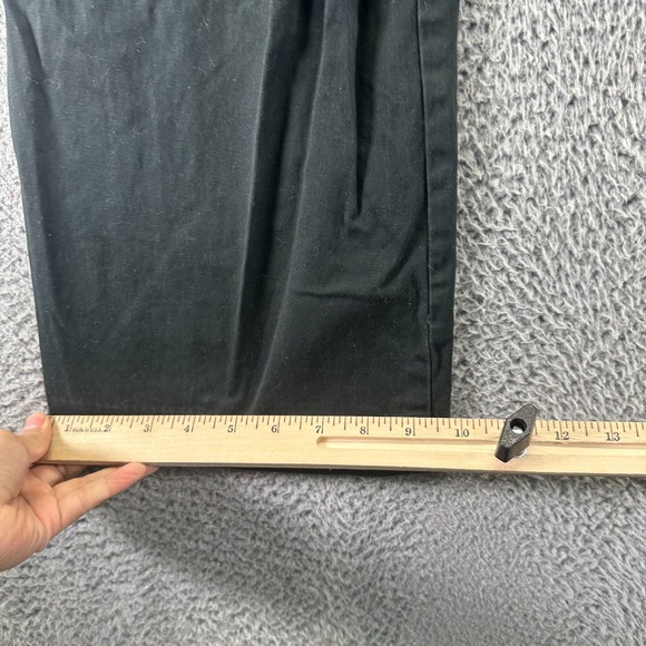 Lee Pant Women 10 Black Cotton Chino Straight Leg Career Business Formal Stretch - Picture 9 of 10